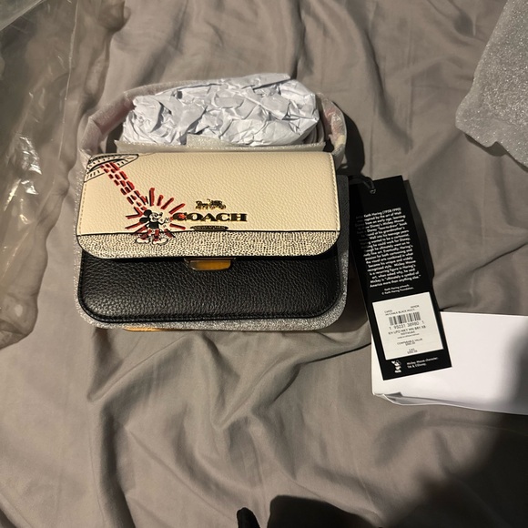 Coach Handbags - Coach Women's Cream and Black Crossbody Bag